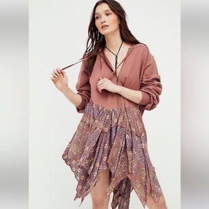 $168 NWT Free People - We The Free L - XL GORGEOUS Ruffle Moon Dust Jacket!!!